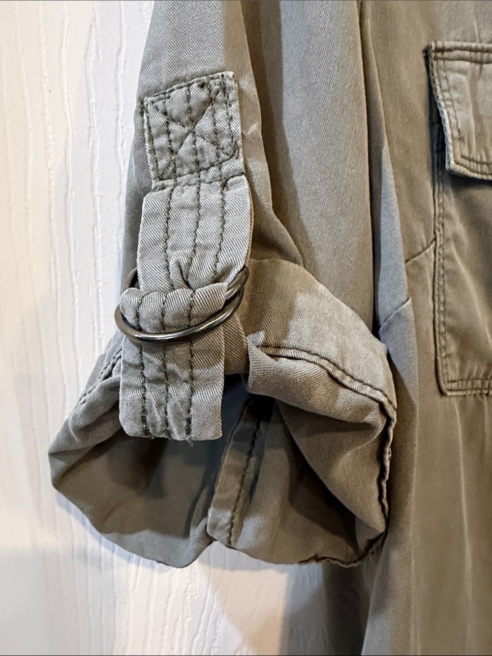 Dear John Olive Utility Button-Up Shirt - Picture 7 of 9